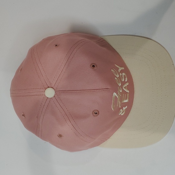 Free & Easy Adult Unisex Two Tone Pink Ivory Snapback Cap Hat - Picture 3 of 9